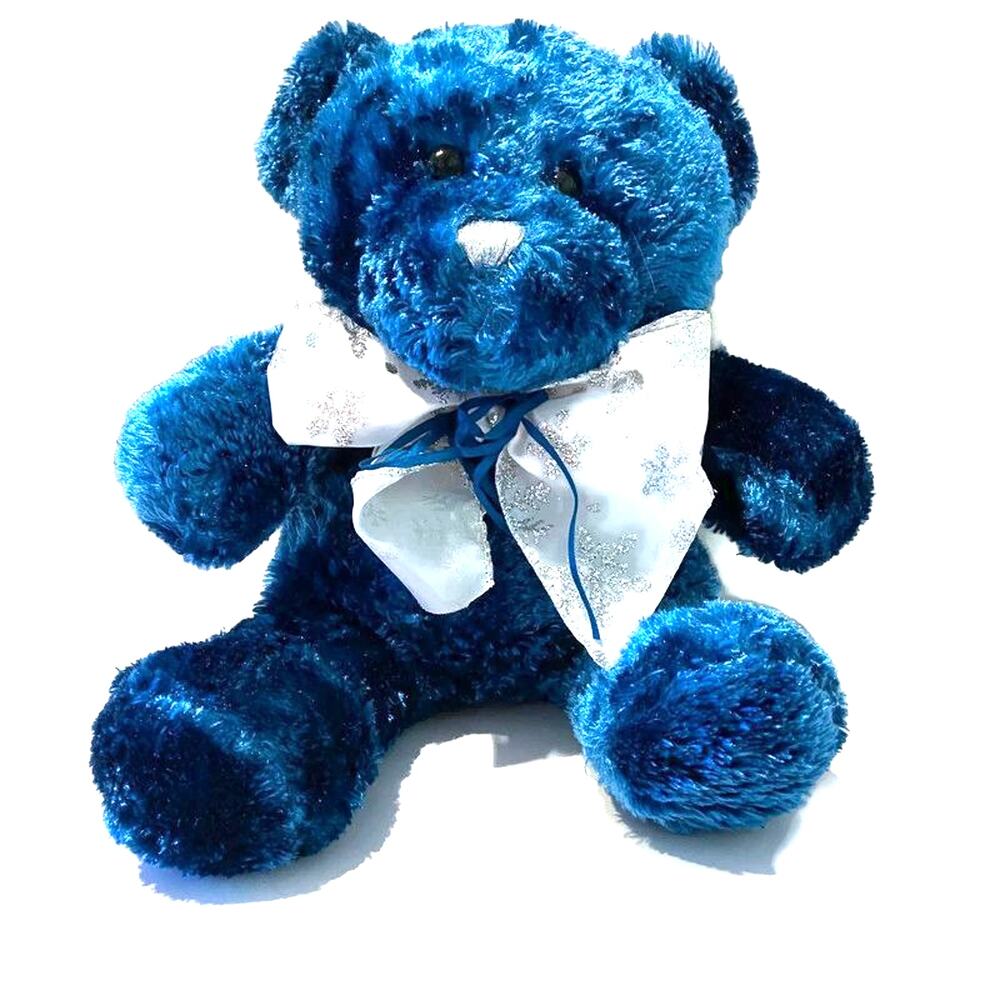 Dan Dee Collectors Choice Teddy Bear Plush Hard to Find Blue Silver Stuffed